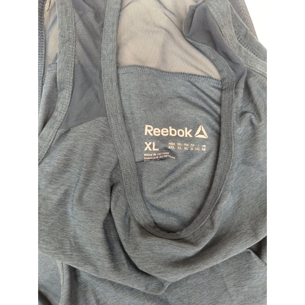 Women's Reebok Tank Top XL Blue Gray Sleeveless